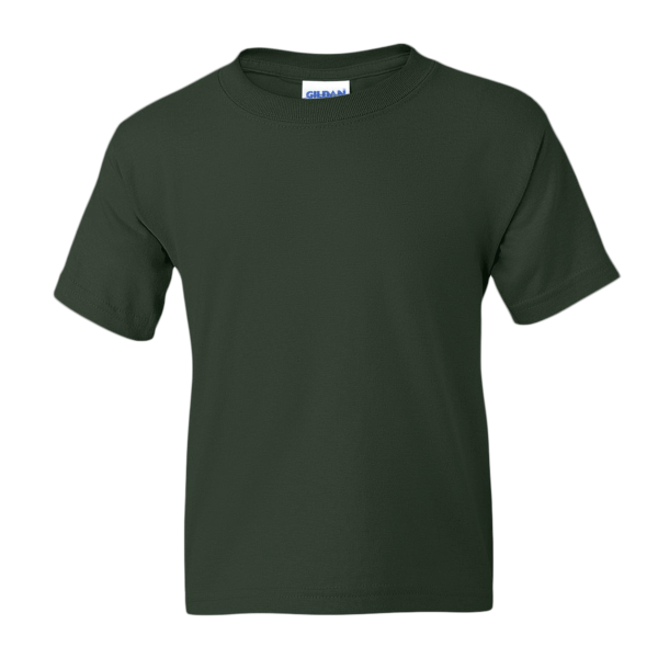 Gildan Youth DryBlend® T-Shirt, Forest Green, Front view