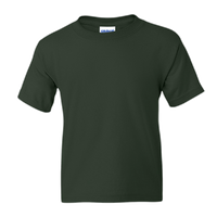 Gildan Youth DryBlend® T-Shirt, Forest Green, Front view