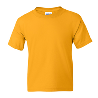 Gildan Youth DryBlend® T-Shirt, Gold, Front view