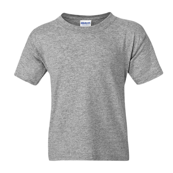 Gildan Youth DryBlend® T-Shirt, Sport Grey, Front view