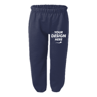 Gildan Youth Heavy Blend™ Sweatpants, Navy, Front view, Mockup
