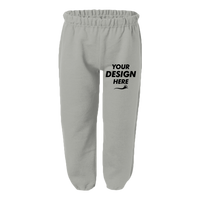 Gildan Youth Heavy Blend™ Sweatpants, Sport Grey, Front view, Mockup
