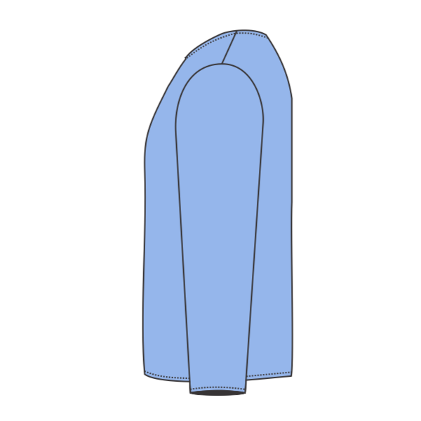 Gildan Youth Heavy Cotton™ Long Sleeve T-Shirt, Carolina Blue, Left Sleeve (Long) view