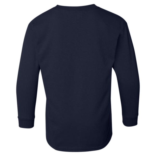 Gildan Youth Heavy Cotton™ Long Sleeve T-Shirt, Navy, Back view