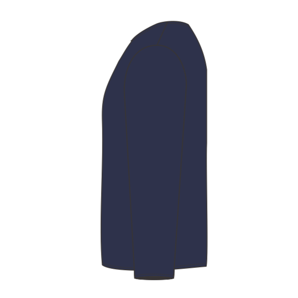 Gildan Youth Heavy Cotton™ Long Sleeve T-Shirt, Navy, Left Sleeve (Long) view
