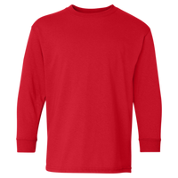 Gildan Youth Heavy Cotton™ Long Sleeve T-Shirt, Red, Front view