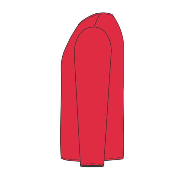 Gildan Youth Heavy Cotton™ Long Sleeve T-Shirt, Red, Left Sleeve (Long) view