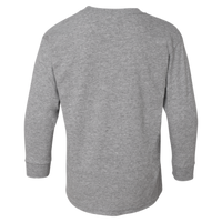 Gildan Youth Heavy Cotton™ Long Sleeve T-Shirt, Sport Grey, Back view