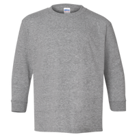 Gildan Youth Heavy Cotton™ Long Sleeve T-Shirt, Sport Grey, Front view