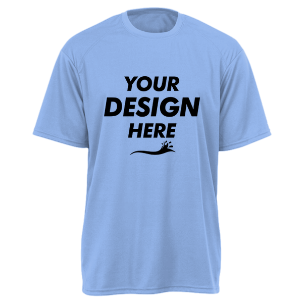 Gildan Youth Performance® T-Shirt, Carolina Blue, Front view, Mockup