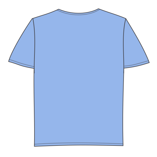Gildan Youth Performance® T-Shirt, Carolina Blue, Youth Back view