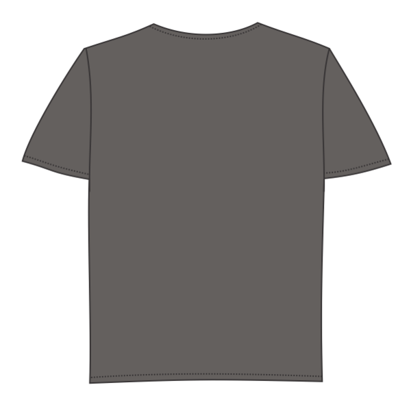 Gildan Youth Performance® T-Shirt, Charcoal, Youth Back view