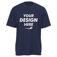 Gildan Youth Performance® T-Shirt, Navy, Front view, Mockup