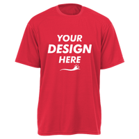 Gildan Youth Performance® T-Shirt, Red, Front view, Mockup