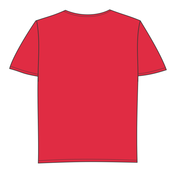 Gildan Youth Performance® T-Shirt, Red, Youth Back view