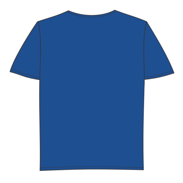 Gildan Youth Performance® T-Shirt, Royal, Youth Back view