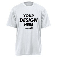 Gildan Youth Performance® T-Shirt, White, Front view, Mockup