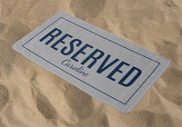 Personalized Reserved Beach Towel, Gray Standart Beach Towel, Gray Premium Beach Towel