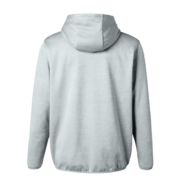 HUK Men's Coldfront+ Performance Hooded Sweatshirt, Harbor Mist Heather, Back view