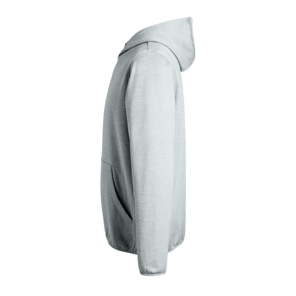 HUK Men's Coldfront+ Performance Hooded Sweatshirt, Harbor Mist Heather, Left Sleeve view