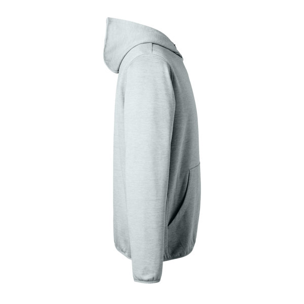 HUK Men's Coldfront+ Performance Hooded Sweatshirt, Harbor Mist Heather, Right Sleeve view