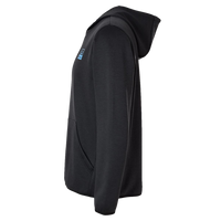 HUK Men's Coldfront+ Performance Hooded Sweatshirt, Heather Black, Left Sleeve view
