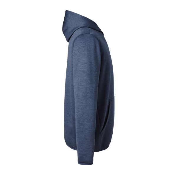 HUK Men's Coldfront+ Performance Hooded Sweatshirt, Naval Academy Heather, Right Sleeve view