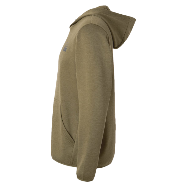 HUK Men's Coldfront+ Performance Hooded Sweatshirt, Overland Heather, Left Sleeve view