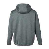 HUK Men's Coldfront+ Performance Hooded Sweatshirt, Volcanic Ash Heather, Back view