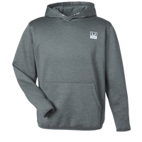 HUK Men's Coldfront+ Performance Hooded Sweatshirt, Volcanic Ash Heather, Front view