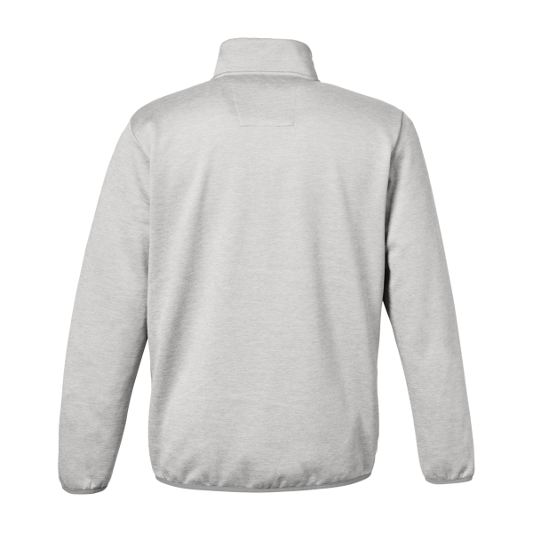HUK Men's Coldfront+ Quarter-Zip Pullover, Harbor Mist Heather, Back view
