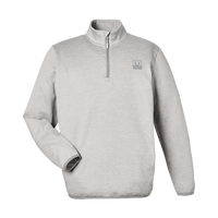 HUK Men's Coldfront+ Quarter-Zip Pullover, Harbor Mist Heather, Front view