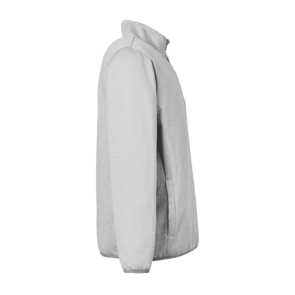 HUK Men's Coldfront+ Quarter-Zip Pullover, Harbor Mist Heather, Right Sleeve view