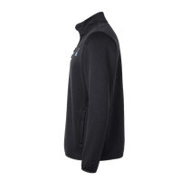 HUK Men's Coldfront+ Quarter-Zip Pullover, Heather Black, Left Sleeve view