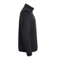 HUK Men's Coldfront+ Quarter-Zip Pullover, Heather Black, Right Sleeve view