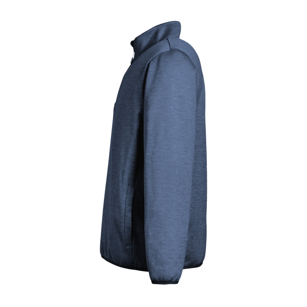 HUK Men's Coldfront+ Quarter-Zip Pullover, Naval Academy Heather, Left Sleeve view
