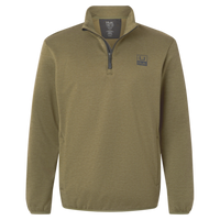 HUK Men's Coldfront+ Quarter-Zip Pullover, Overland Heather, Front view
