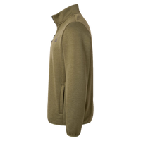 HUK Men's Coldfront+ Quarter-Zip Pullover, Overland Heather, Left Sleeve view