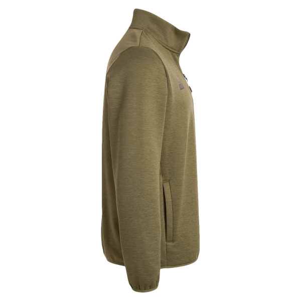 HUK Men's Coldfront+ Quarter-Zip Pullover, Overland Heather, Right Sleeve view