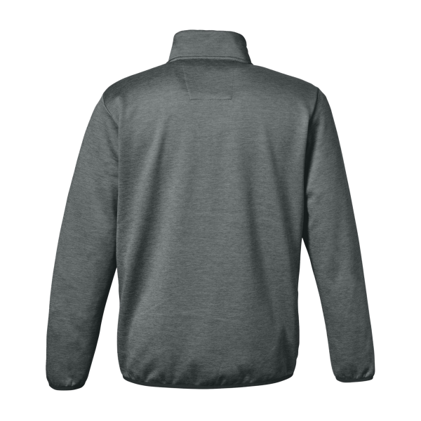 HUK Men's Coldfront+ Quarter-Zip Pullover, Volcanic Ash Heather, Back view