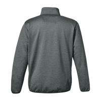 HUK Men's Coldfront+ Quarter-Zip Pullover, Volcanic Ash Heather, Back view