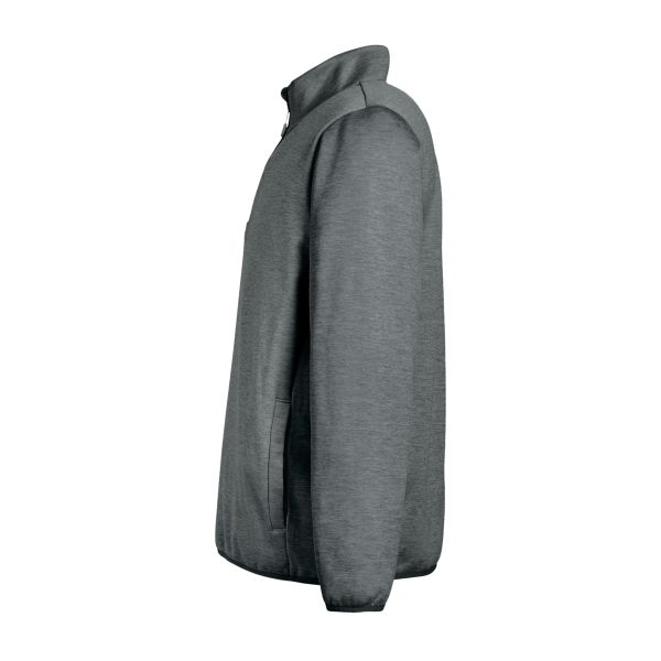 HUK Men's Coldfront+ Quarter-Zip Pullover, Volcanic Ash Heather, Left Sleeve view