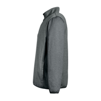 HUK Men's Coldfront+ Quarter-Zip Pullover, Volcanic Ash Heather, Left Sleeve view