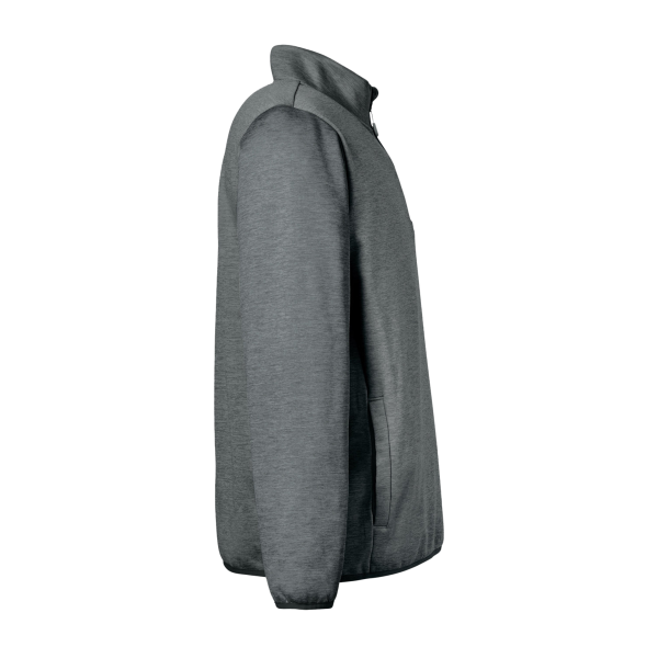 HUK Men's Coldfront+ Quarter-Zip Pullover, Volcanic Ash Heather, Right Sleeve view
