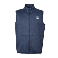 HUK Men's Coldfront+ Vest, Naval Academy Heather, Front view