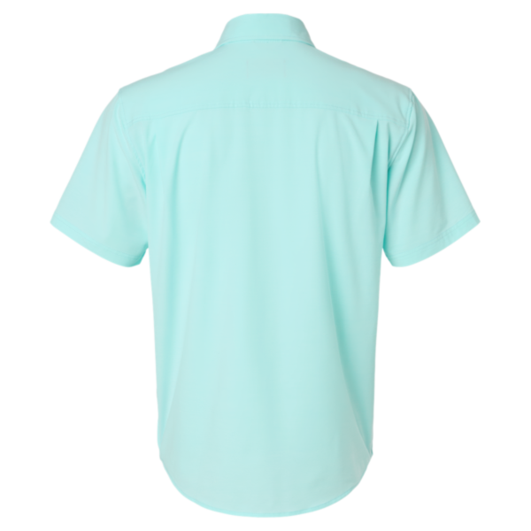 HUK Men's Kona Solid Shirt, Caicos, Back view