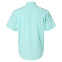 HUK Men's Kona Solid Shirt, Caicos, Back view