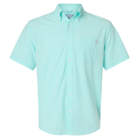 HUK Men's Kona Solid Shirt, Caicos, Front view