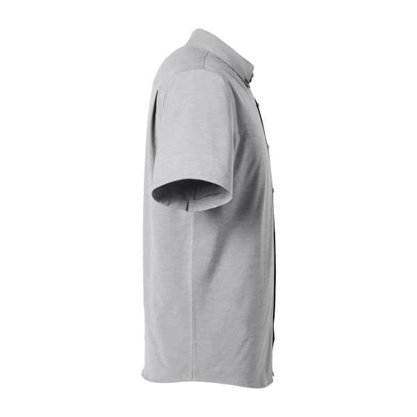 HUK Men's Kona Solid Shirt, Harbor Mist, Right Sleeve view