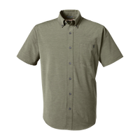 HUK Men's Kona Solid Shirt, Moss, Front view